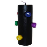 Velón 7 Mechas Negro (Corte de Magias, Protección y Ruptura de Obstáculos)