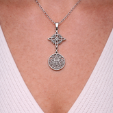 Colgante Nudo de Bruja y Tetragramatón ACTIVADO (Doble Protección y Sabiduría Ancestral)