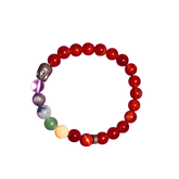 Pulsera 7 Chakras con Buda y Jaspe Rojo (protección y fuerza)