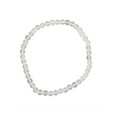 Pulsera Facetada de Cuarzo Blanco 4 mm (Claridad, Equilibrio y Energía Positiva)