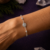 Pulsera Medalla de San Benito en Plata de Ley 925 – ACTIVADA (Protección y Apertura de Caminos)