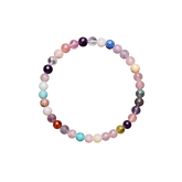 Pulsera Facetada de Cuarzos y Turmalina Multicolor 4 mm (Protección, Equilibrio y Energía Positiva)