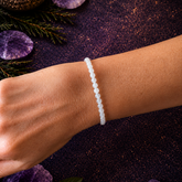 Pulsera de Selenita 4mm con Cierre en Plata de Ley 925 (Limpieza, Armonía y Protección Energética)