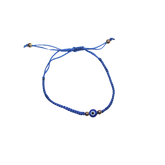 Pulsera Macramé Ojo Turco Azul (protección y buenas energías)