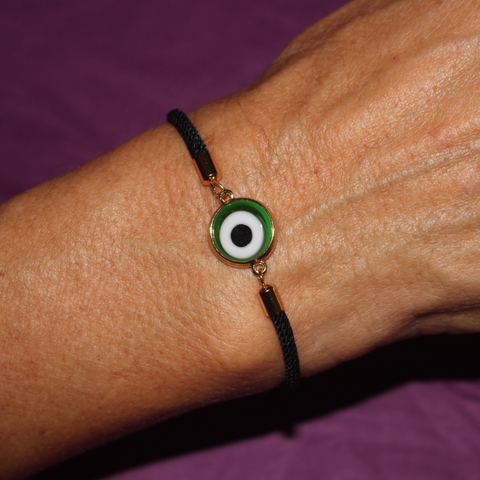 Pulsera de Cordón con Ojo Turco (Protección y Buena Suerte) - El desván de Merlín