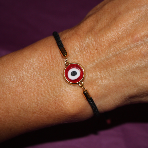 Pulsera de Cordón con Ojo Turco (Protección y Buena Suerte) - El desván de Merlín