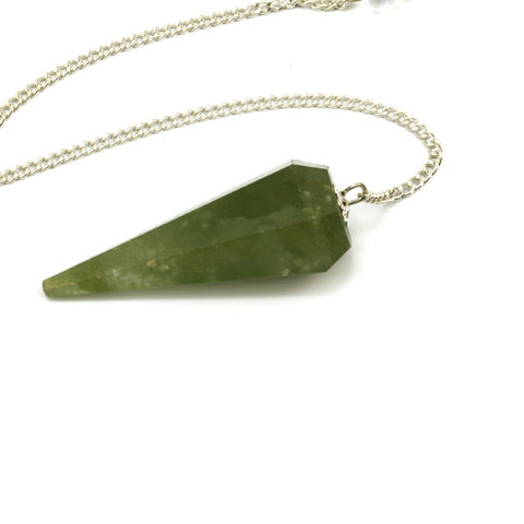 Péndulo de Aventurina Verde (Prosperidad, Equilibrio y Sanación)