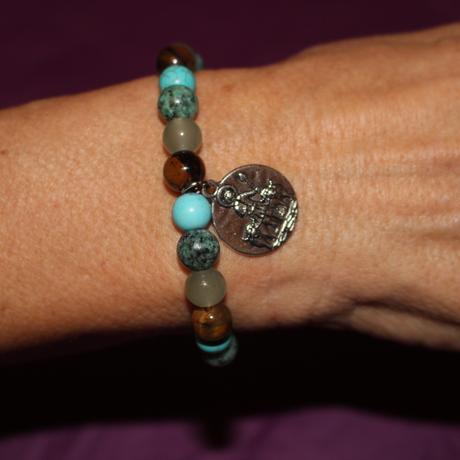 Pulsera de San Isidro Labrador 6 mm (Suerte y oportunidades)