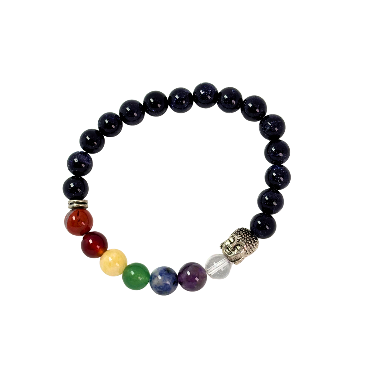 Pulsera Siete Chakras Buda Negra (equilibrio espiritual)