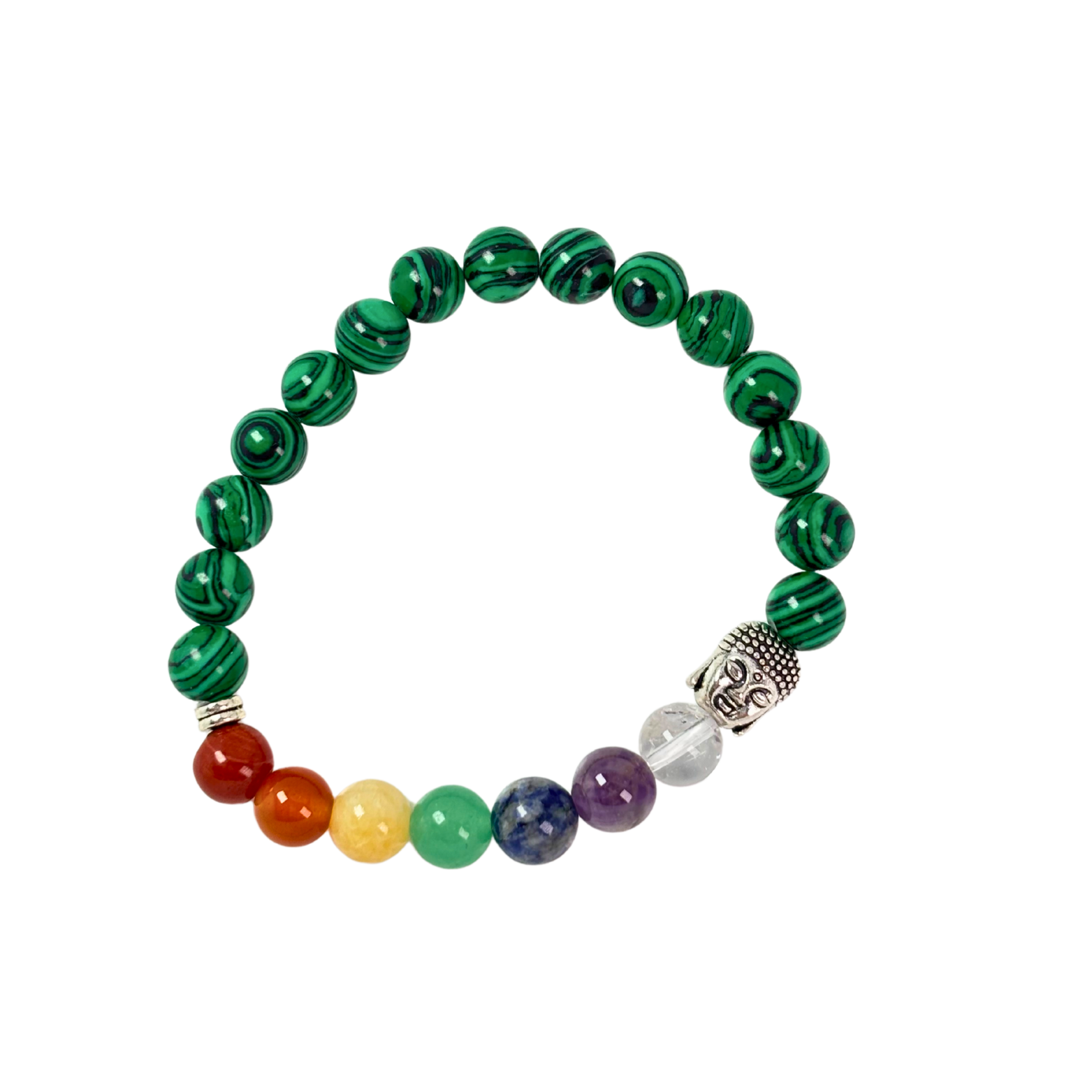 Pulsera Siete Chakras Buda Verde (equilibrio espiritual)