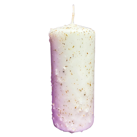 Velón grande de sal gruesa y Ruda (limpieza y protección espiritual)