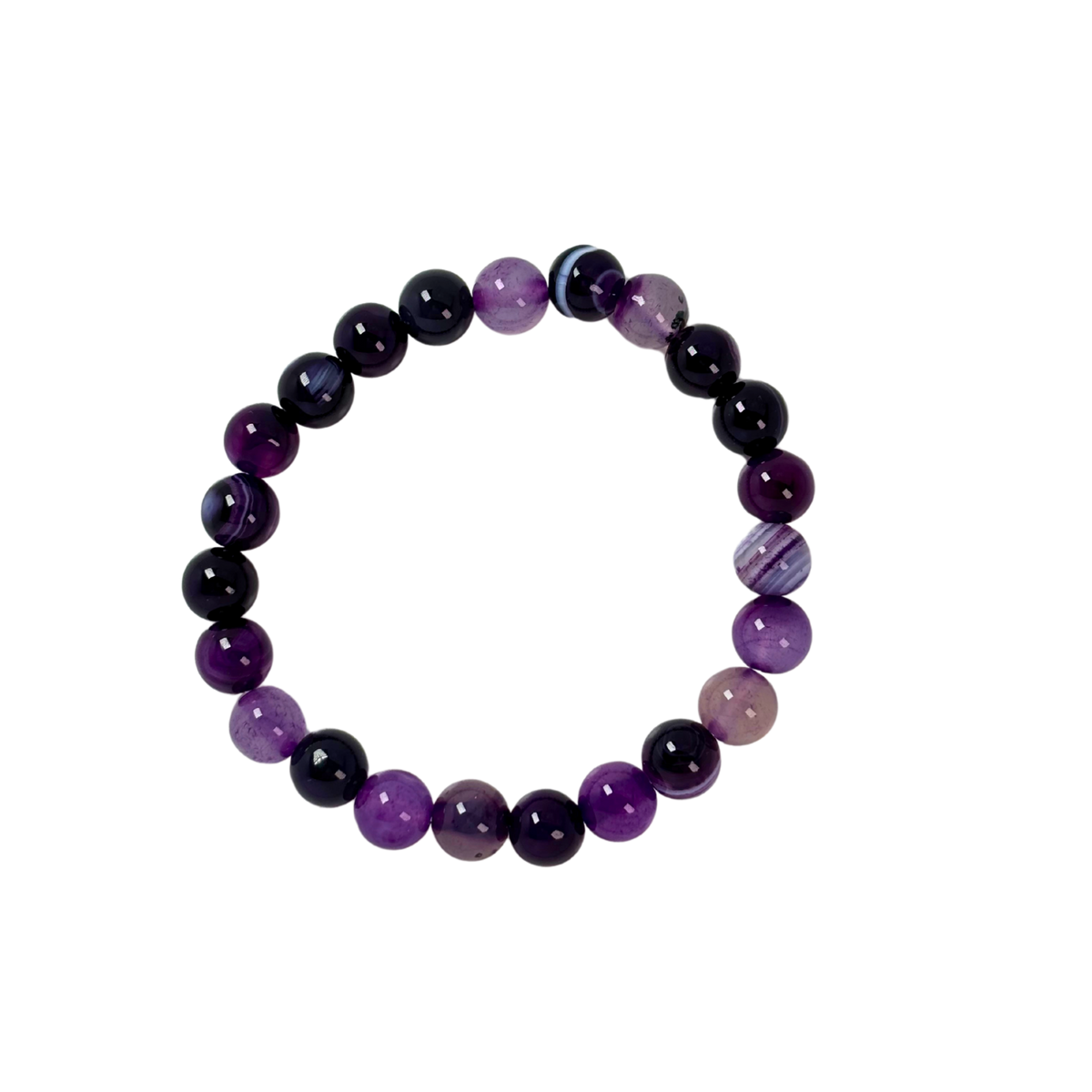 Pulsera Ágata violeta (fortaleza y claridad mental)