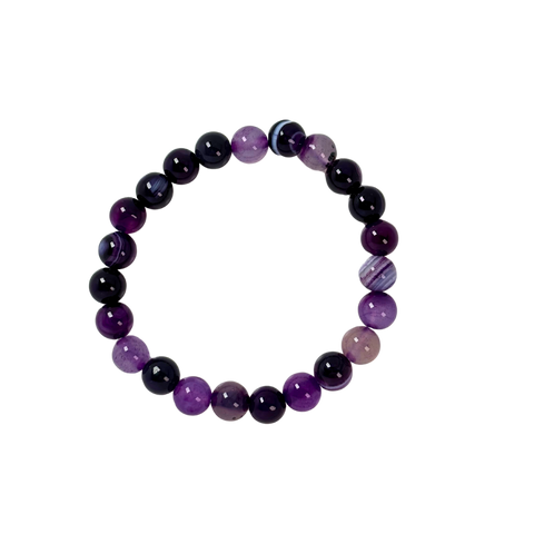 Pulsera Ágata violeta (fortaleza y claridad mental)