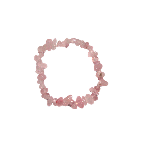 Pulsera Chip de Cuarzo Rosa (Amor, Calma y Energía Positiva)