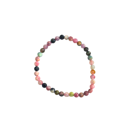 Pulsera Facetada de Turmalina 4mm (Protección y Limpieza)