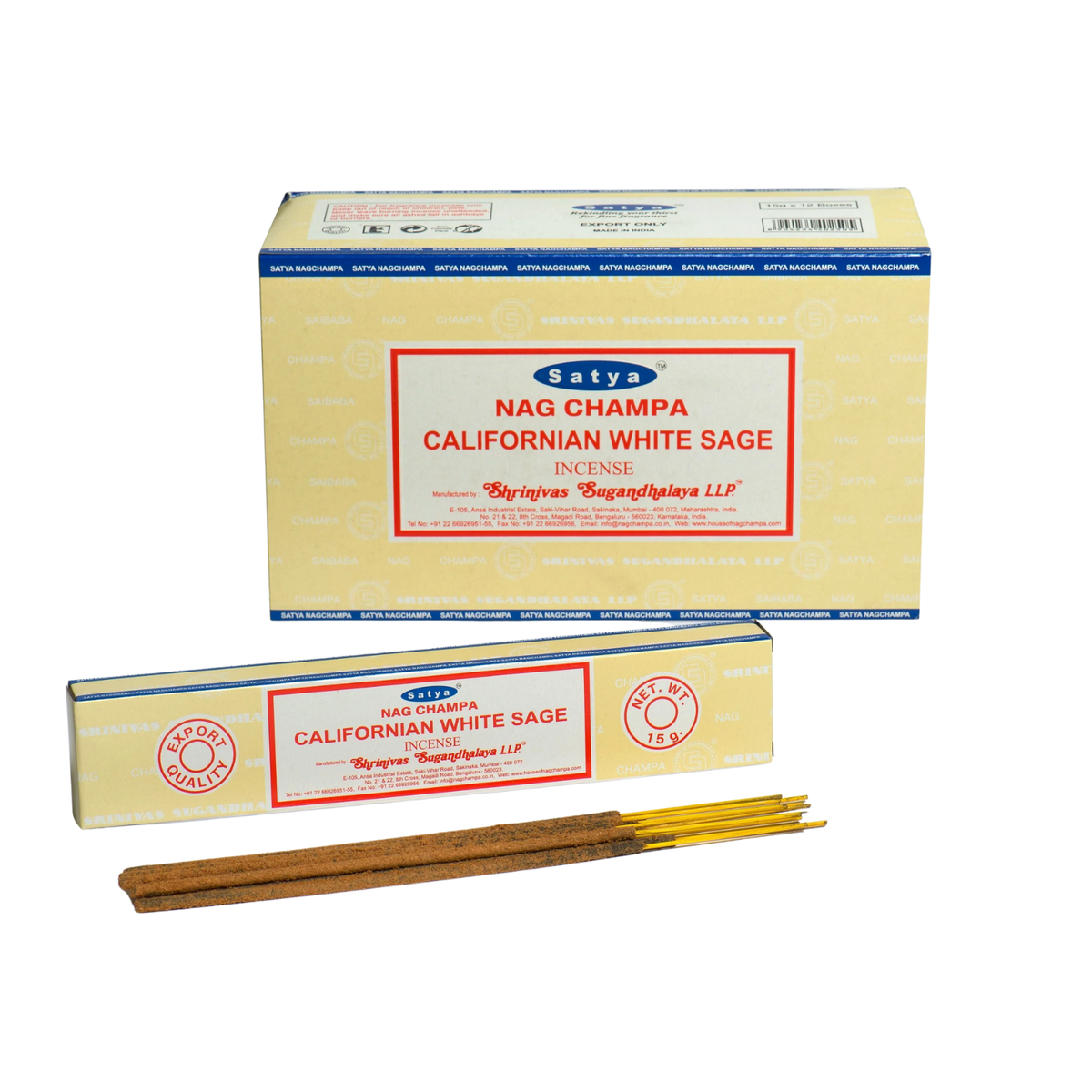 Incienso Salvia Blanca de California – Satya (Armonía, Limpieza y Equilibrio)
