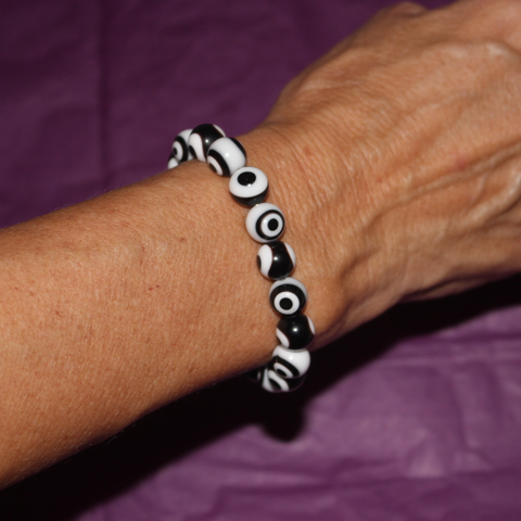 Pulsera Ojo Turco negro (defensa y vibraciones positivas)