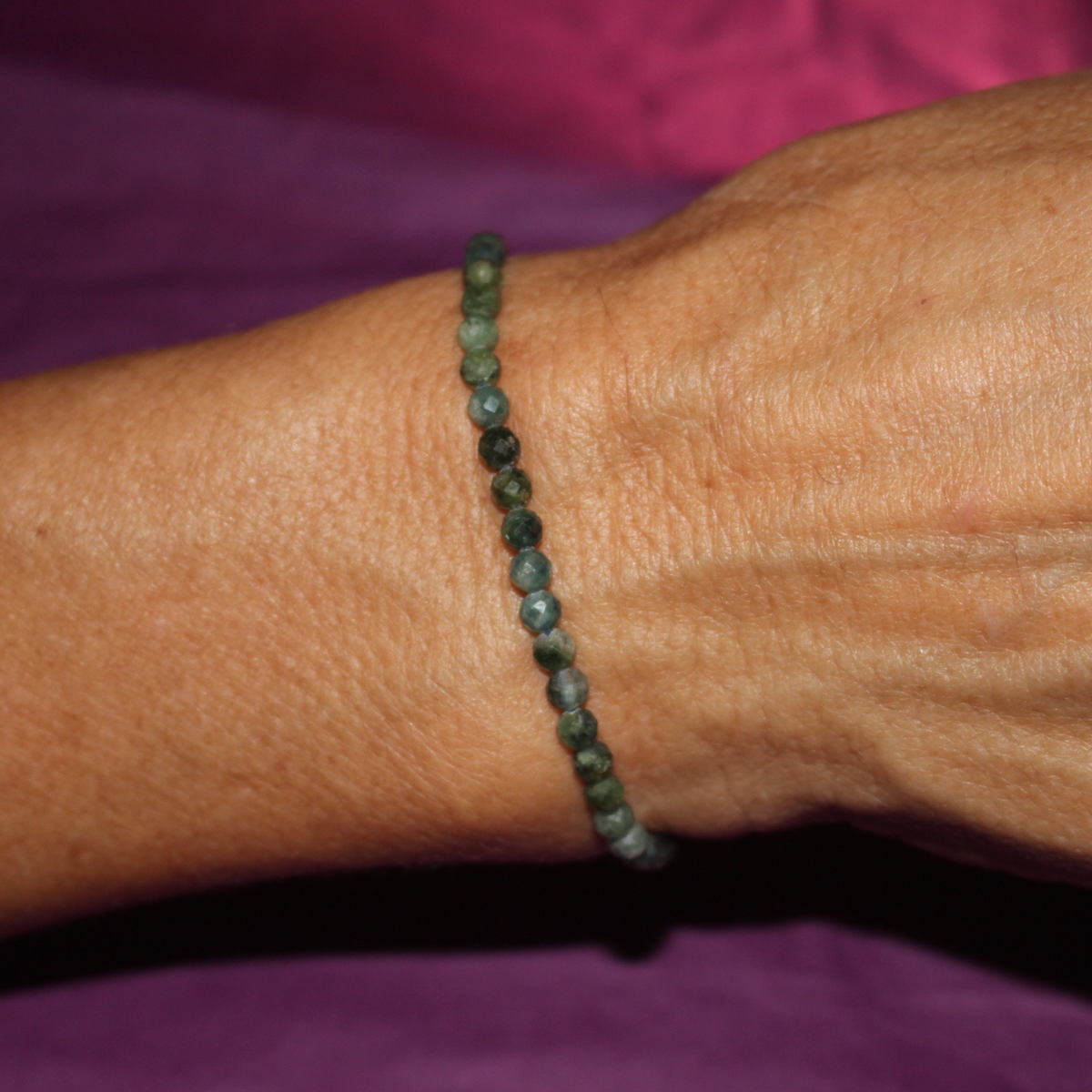 Pulsera Facetada de Turmalina 4mm (Protección y Limpieza)