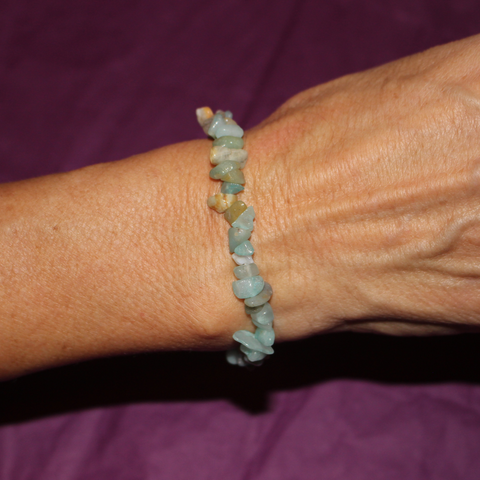 Pulsera Chip de Aguamarina (Calma, Comunicación y Paz)