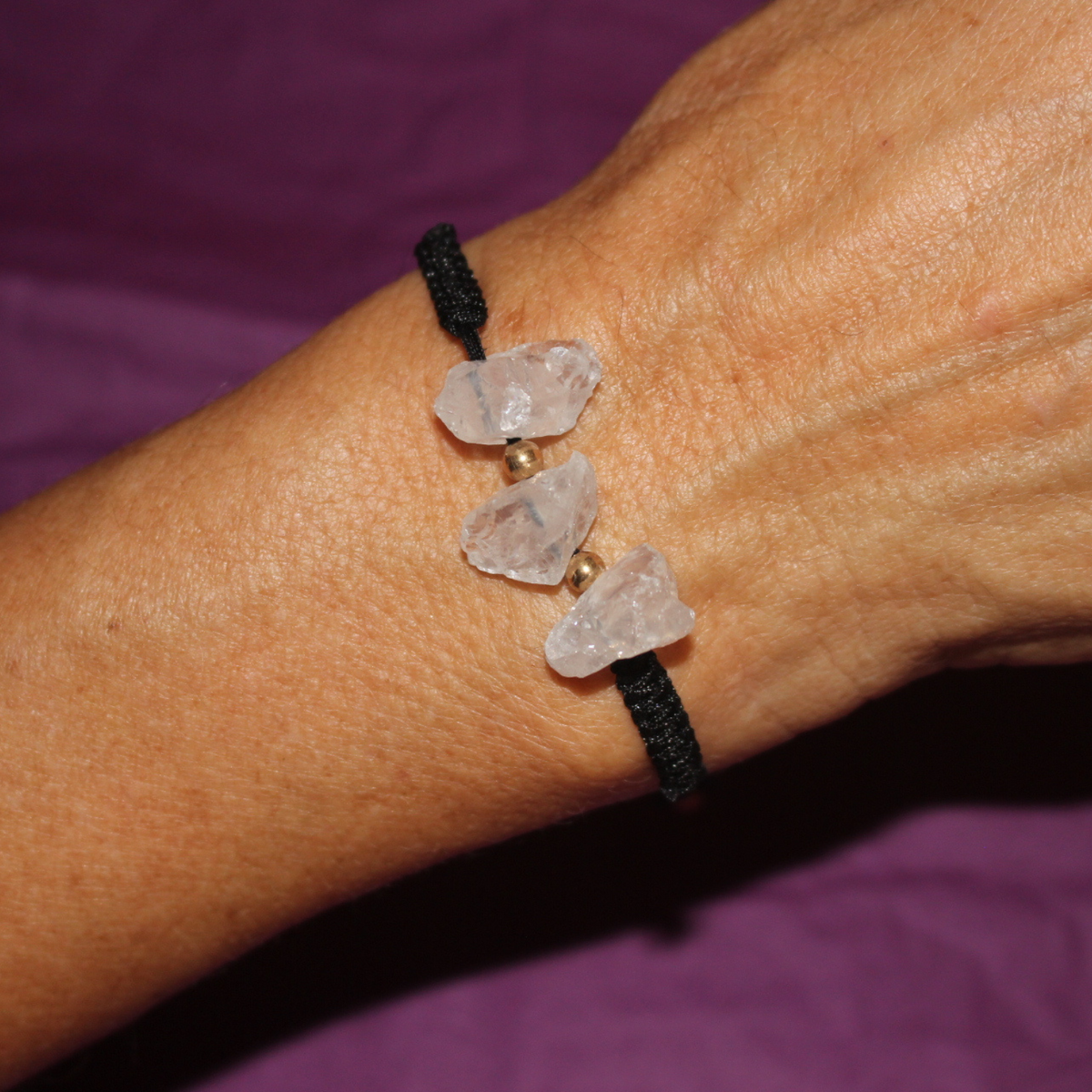 Pulsera de Cuarzo cristal (armonización y claridad mental)