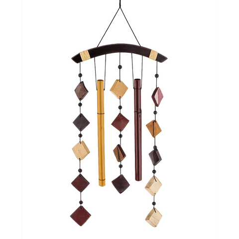 Campana de Viento de Bambú y Madera Natural (Protección Energética y Armonización del Hogar)