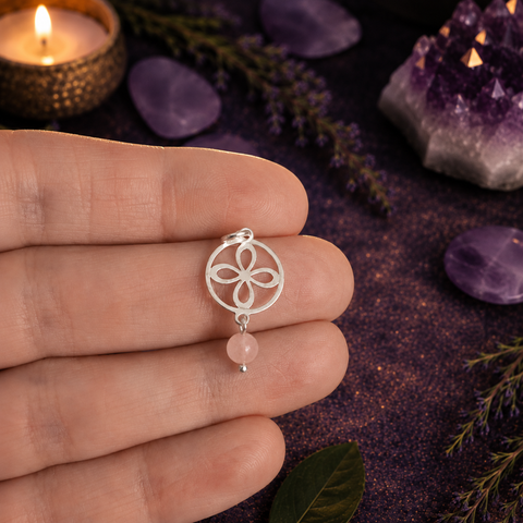 Colgante Sigilo de la Abundancia en Plata de Ley 925 con Mineral ACTIVADO (Prosperidad, Protección y Energía Positiva)