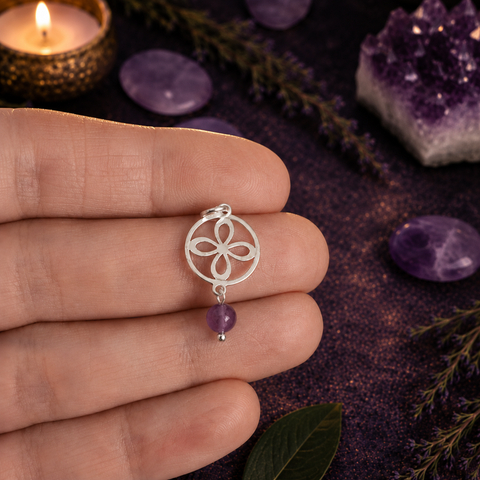 Colgante Sigilo de la Abundancia en Plata de Ley 925 con Mineral ACTIVADO (Prosperidad, Protección y Energía Positiva)