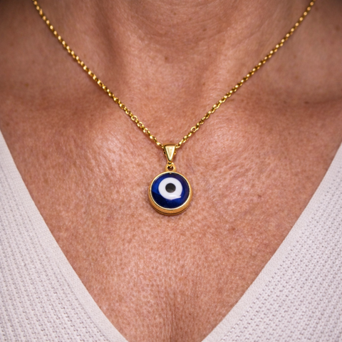 Colgante de Ojo Turco Azul (Protección y Buena Suerte)