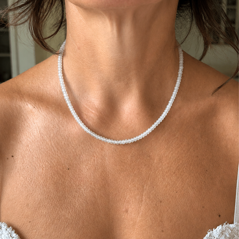 Gargantilla de Minerales Naturales Facetados 4 mm en Plata de Ley 925 – ACTIVADA (Protección, Equilibrio y Bienestar)