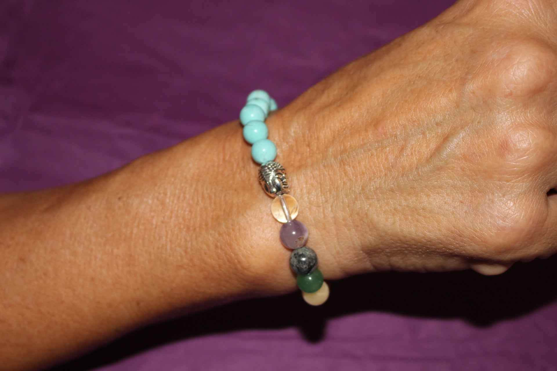 Pulsera Siete Chakras Buda Turquesa (equilibrio espiritual)