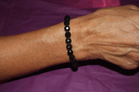 Pulsera de Turmalina Negra 8mm (Protección y Limpieza)