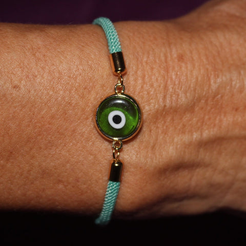 Cord Bracelet with Turkish Eye (Protection and Good Luck)