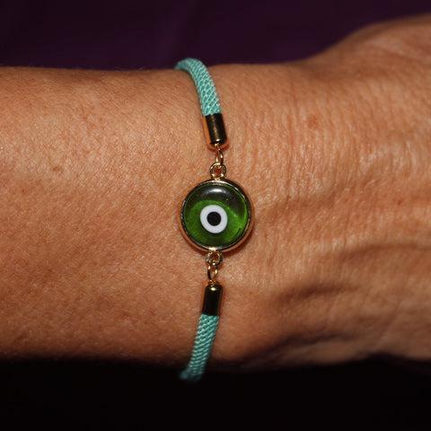 Cord Bracelet with Turkish Eye (Protection and Good Luck)
