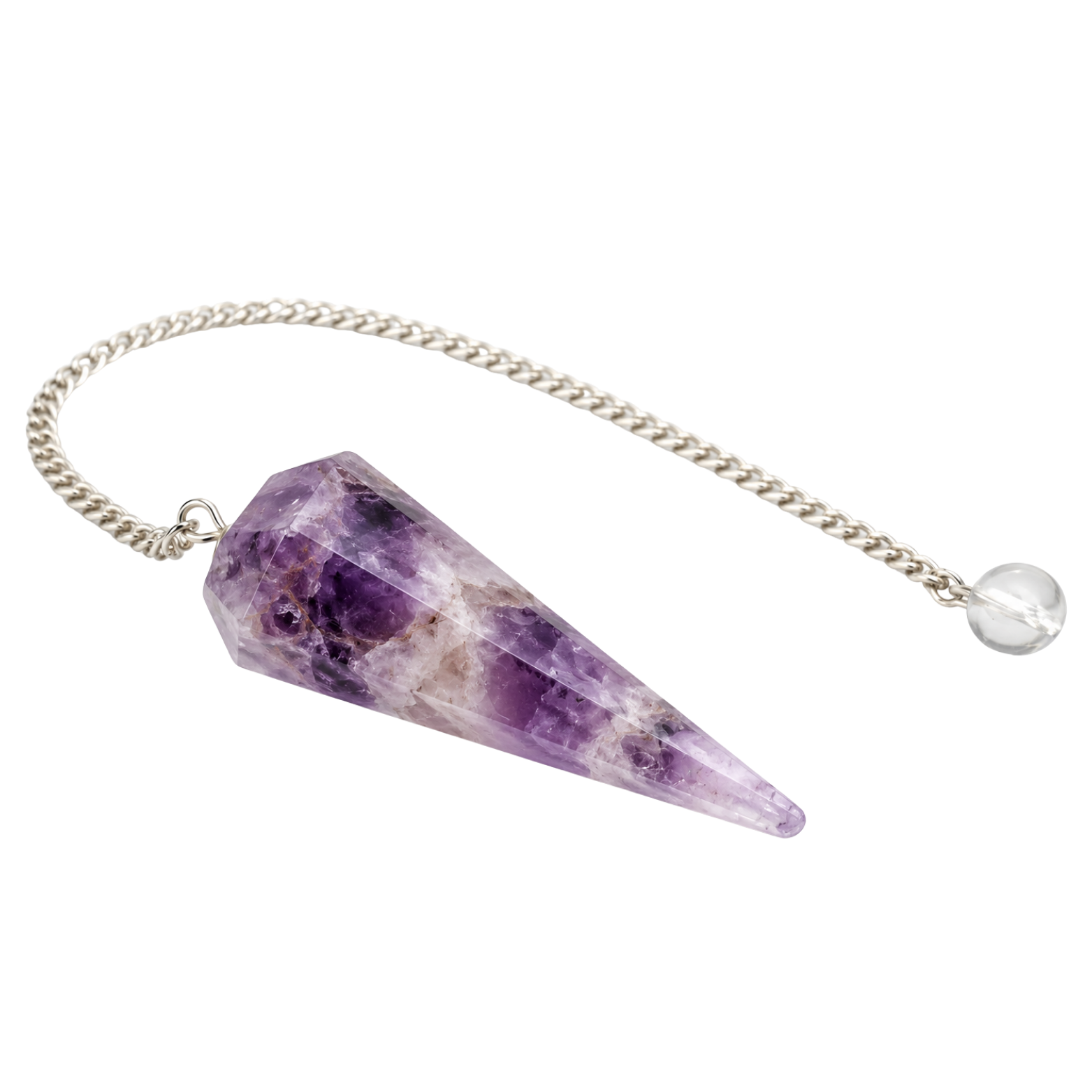 Péndulo de Amatista Natural (Protección, Intuición y Equilibrio Espiritual)