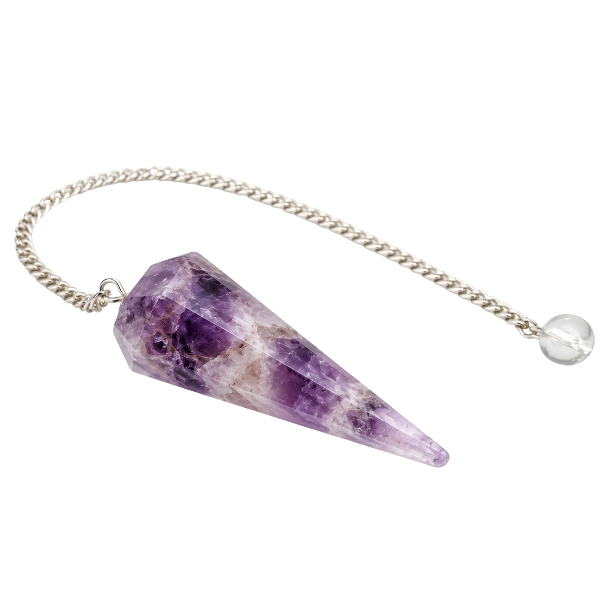 Péndulo de Amatista Natural (Protección, Intuición y Equilibrio Espiritual)