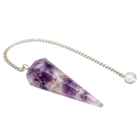 Péndulo de Amatista Natural (Protección, Intuición y Equilibrio Espiritual)
