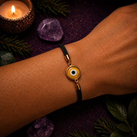 Cord Bracelet with Turkish Eye (Protection and Good Luck)