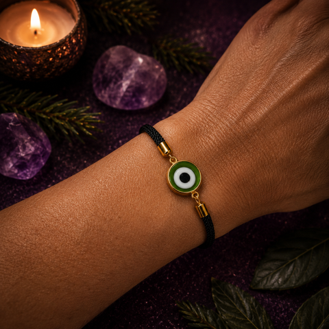 Cord Bracelet with Turkish Eye (Protection and Good Luck)