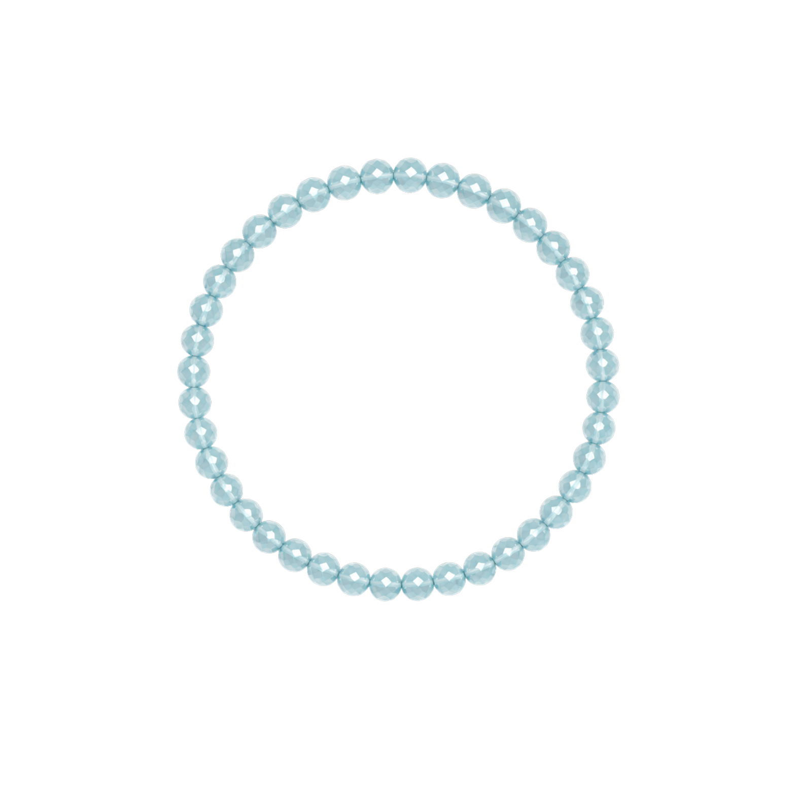 Pulsera Facetada de Aguamarina 4mm (Calma, Comunicación y Equilibrio Emocional)