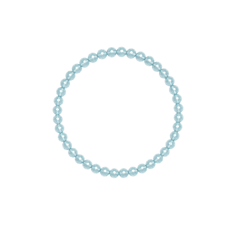 Pulsera Facetada de Aguamarina 4mm (Calma, Comunicación y Equilibrio Emocional)