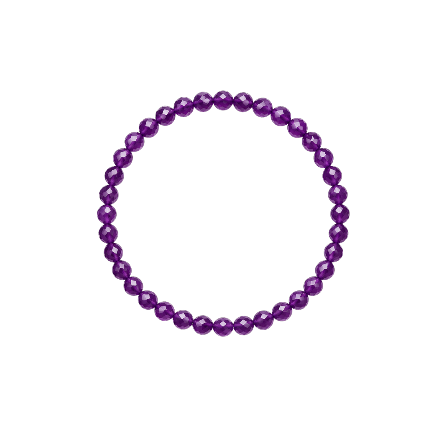 Pulsera Facetada de Amatista 4mm (Calma, Intuición y Protección)