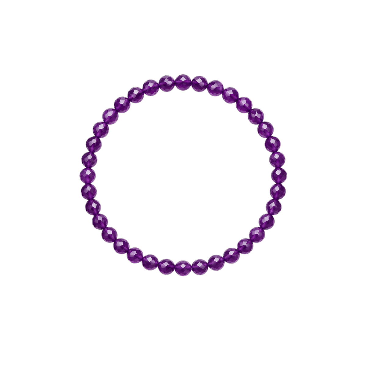 Pulsera Facetada de Amatista 4mm (Calma, Intuición y Protección)
