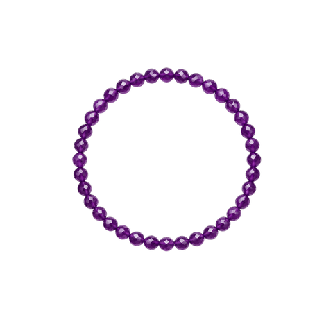 Pulsera Facetada de Amatista 4mm (Calma, Intuición y Protección)