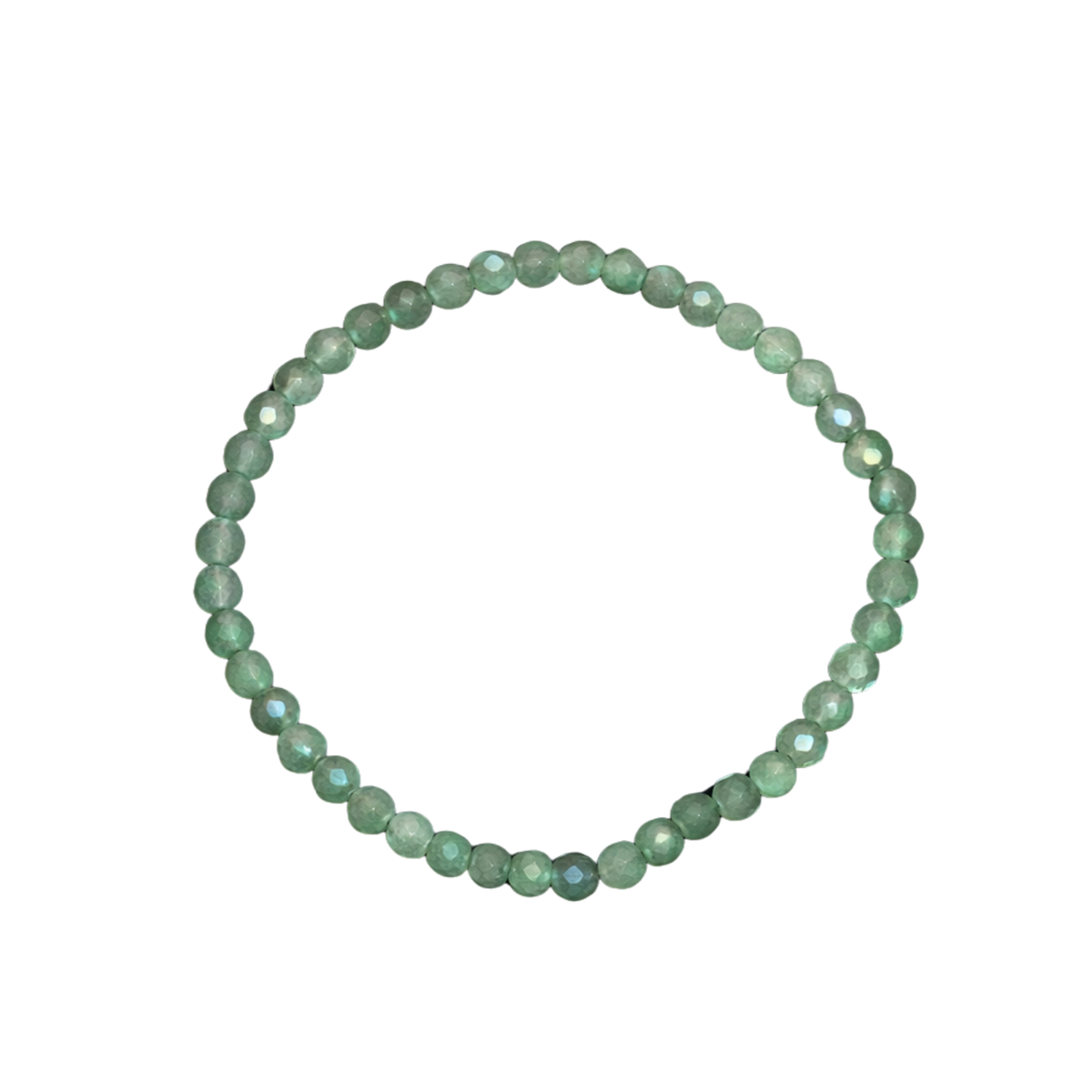 Pulsera Facetada de Aventurina Verde 4 mm (Prosperidad, Bienestar y Equilibrio)
