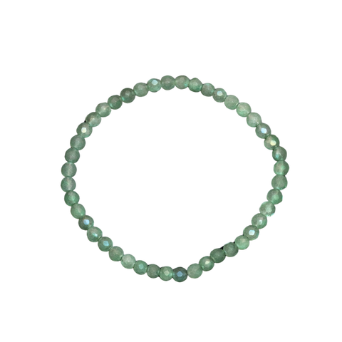 Pulsera Facetada de Aventurina Verde 4 mm (Prosperidad, Bienestar y Equilibrio)