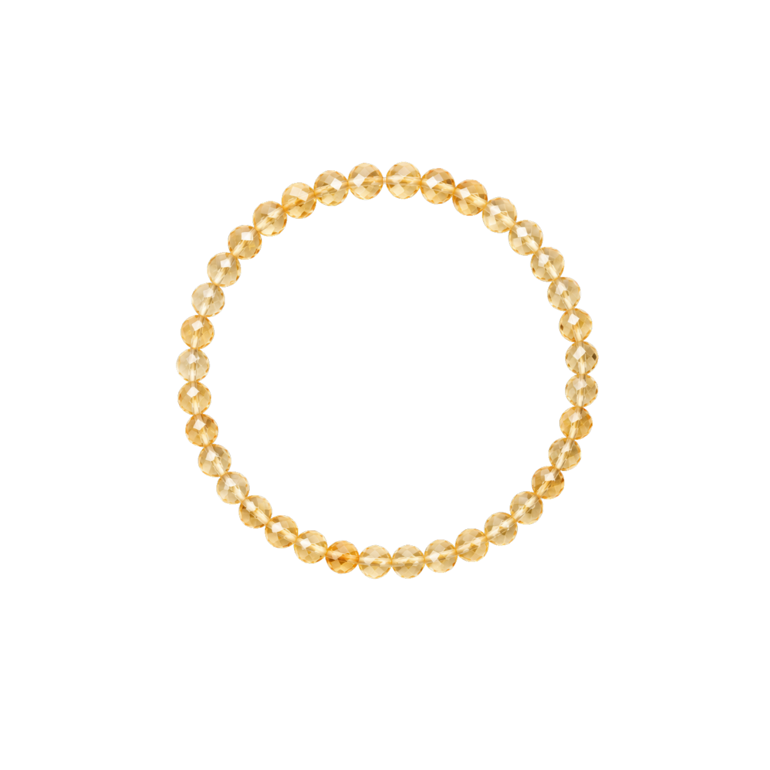 Pulsera Facetada de Citrino 4mm (Abundancia, Alegría y Confianza Personal)