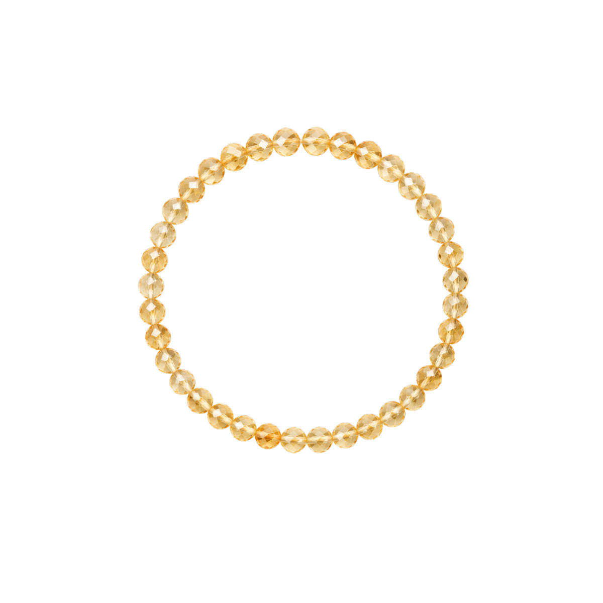 Pulsera Facetada de Citrino 4mm (Abundancia, Alegría y Confianza Personal)