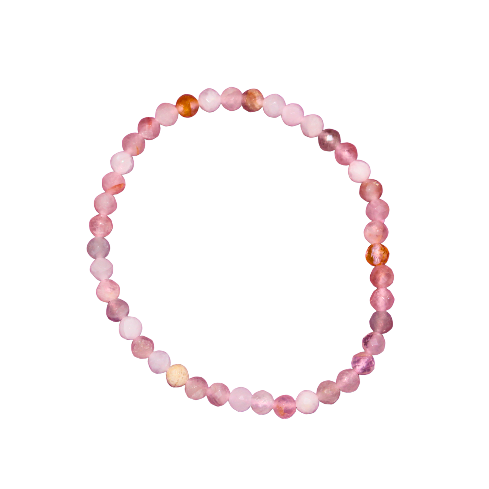 Pulsera Facetada de Cuarzo Rosa 4mm (Amor, Armonía y Bienestar Emocional)