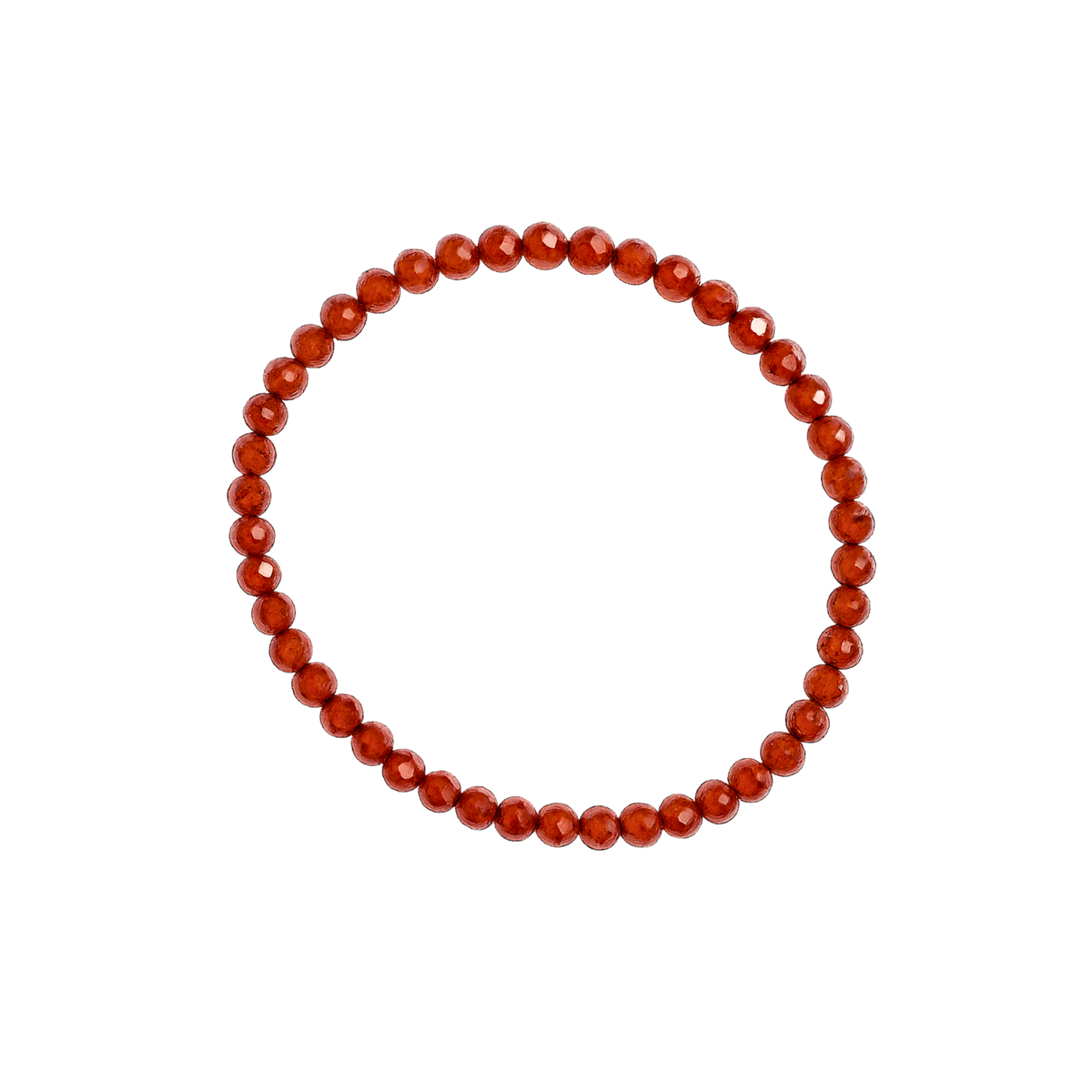 Pulsera Facetada de Granate 4mm (Fuerza, Pasión y Energía Vital)