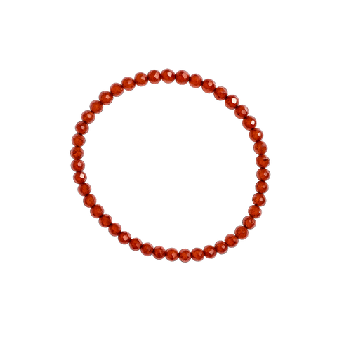 Pulsera Facetada de Granate 4mm (Fuerza, Pasión y Energía Vital)